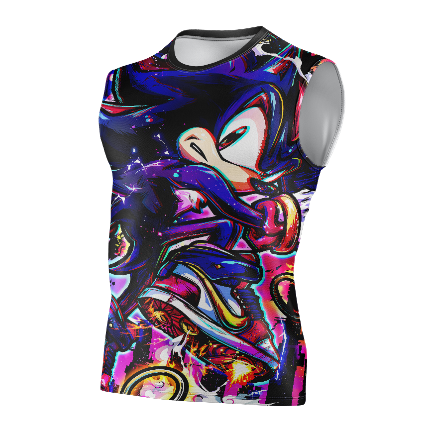 Sonic Movie Dry Fit T-Shirt - Long Sleeve 3D Print