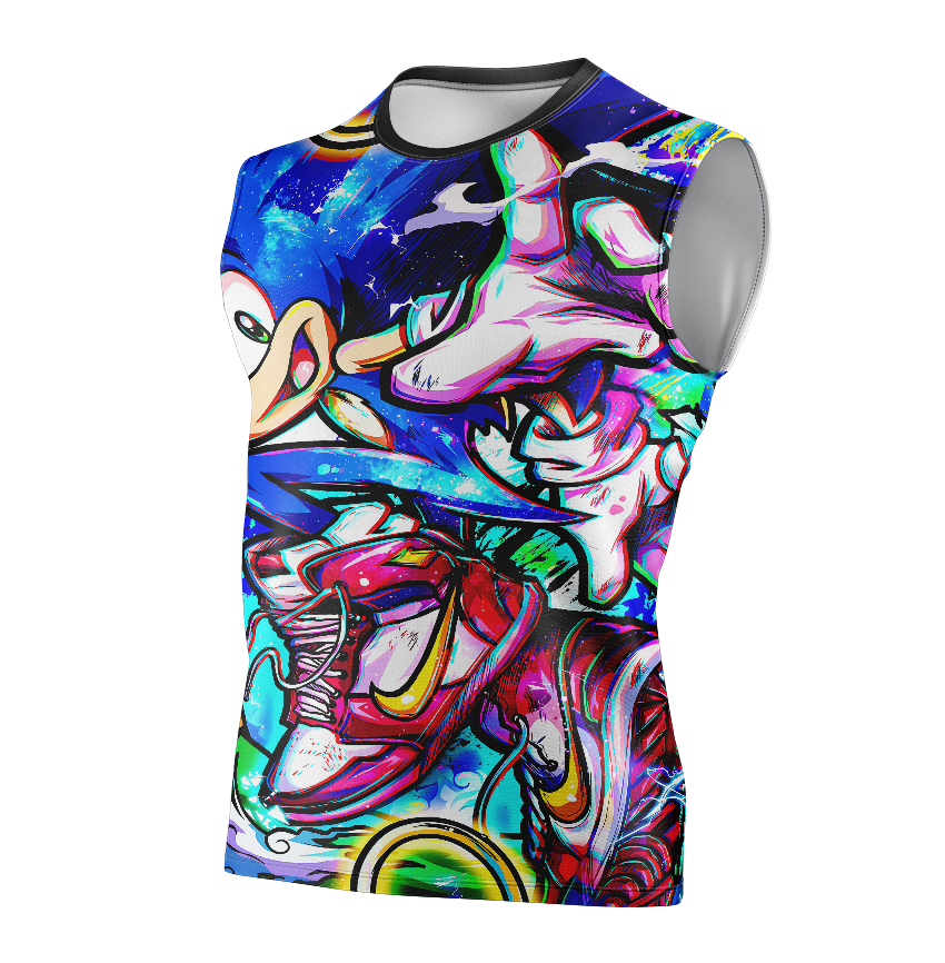 Sonic 2 Movie Dry Fit T-Shirt - Short Sleeve 3D Print