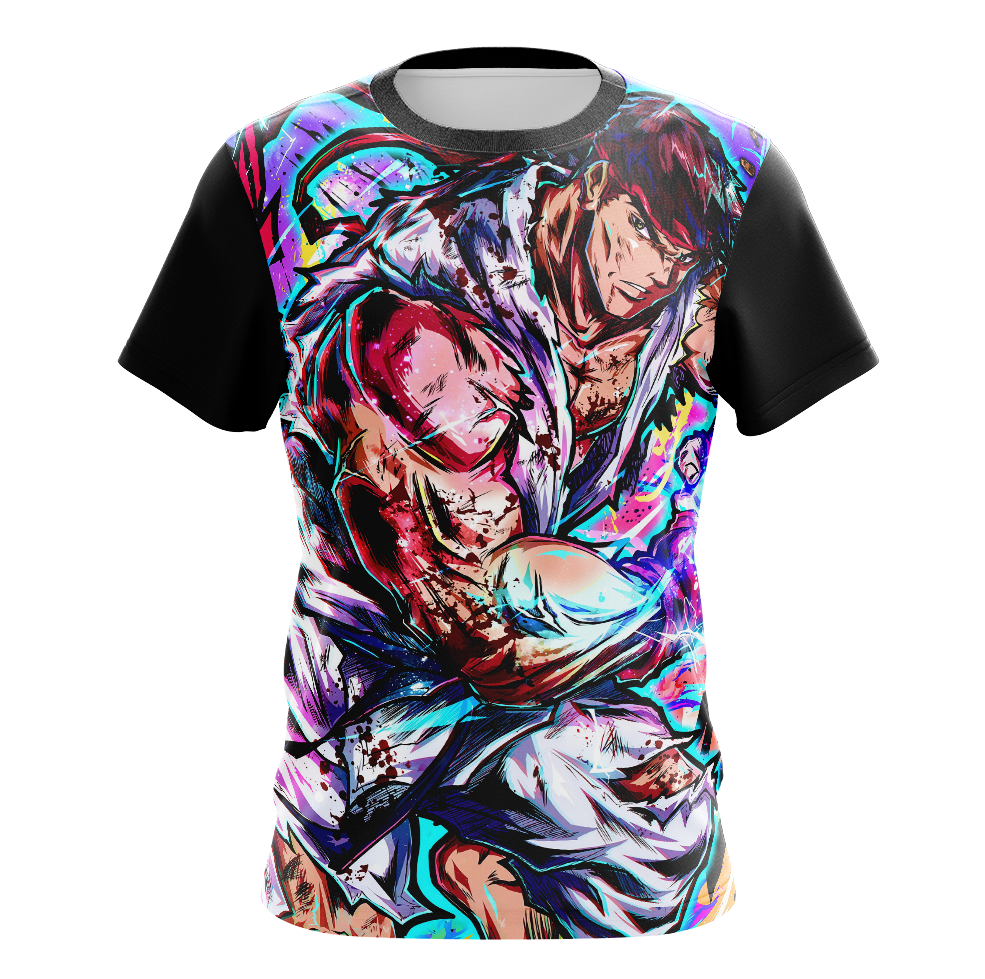 Ryu Street Fighter Dry Fit T-Shirt - Short Sleeve 3D Print