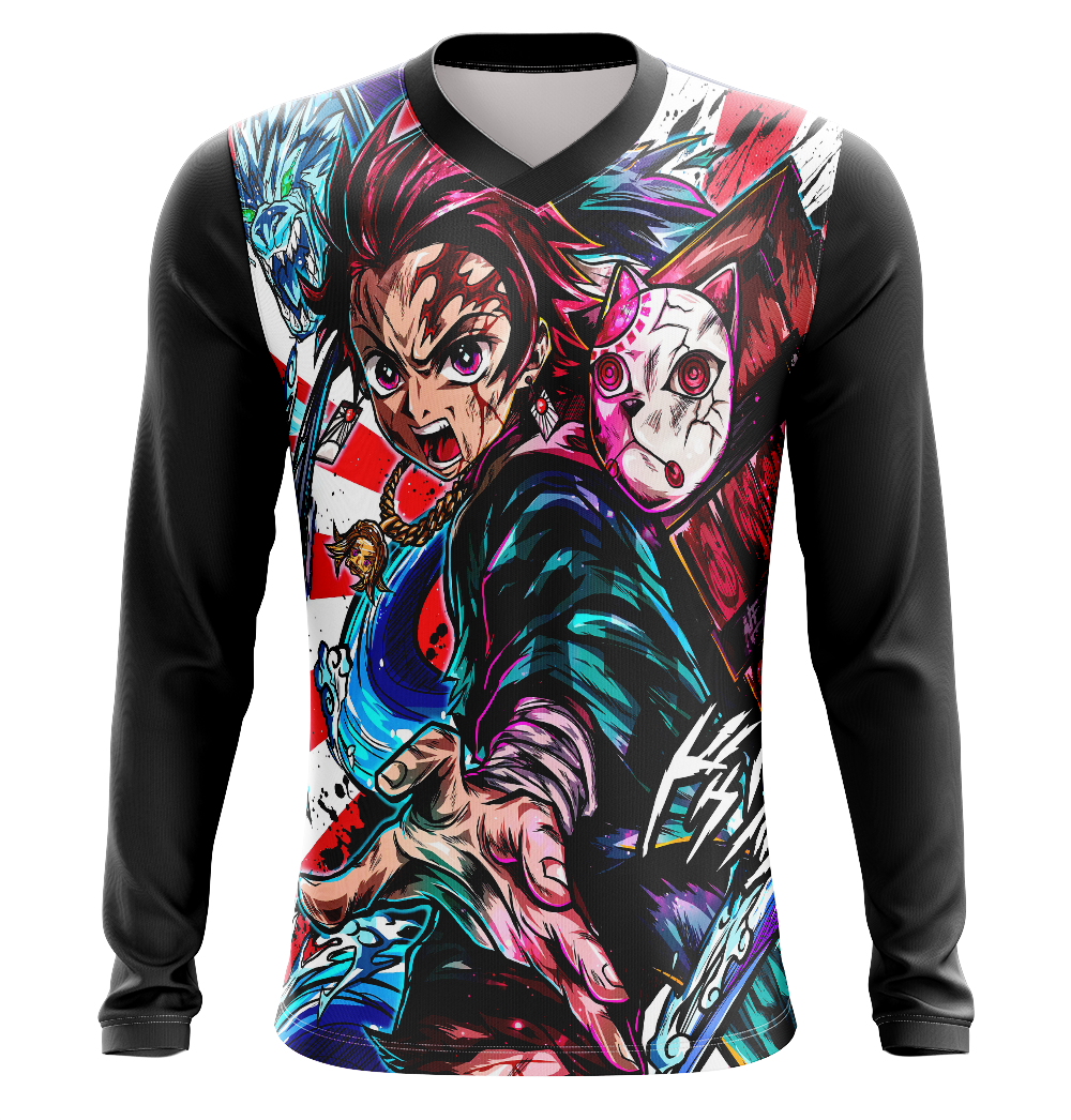 Tanjiro Demon Slayer Dry Fit T-Shirt - Short Sleeve 3D Print