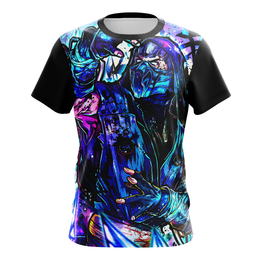 Sub-Zero Mortal Kombat Dry Fit T-Shirt - Long Sleeve 3D Print