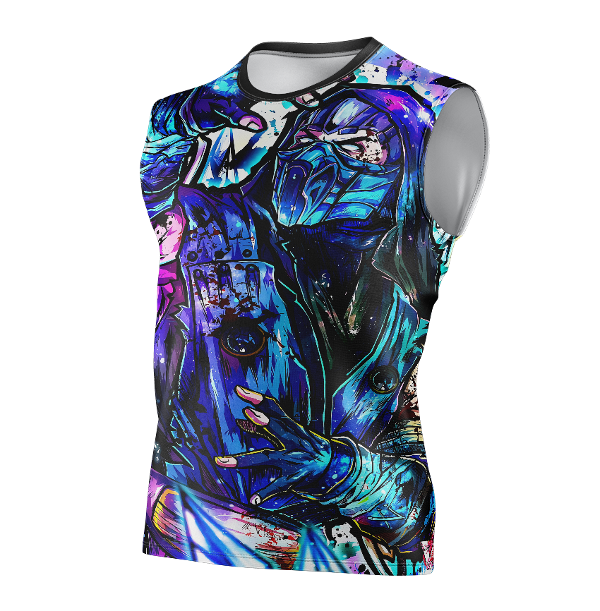 Sub-Zero Mortal Kombat Dry Fit T-Shirt - Short Sleeve 3D Print