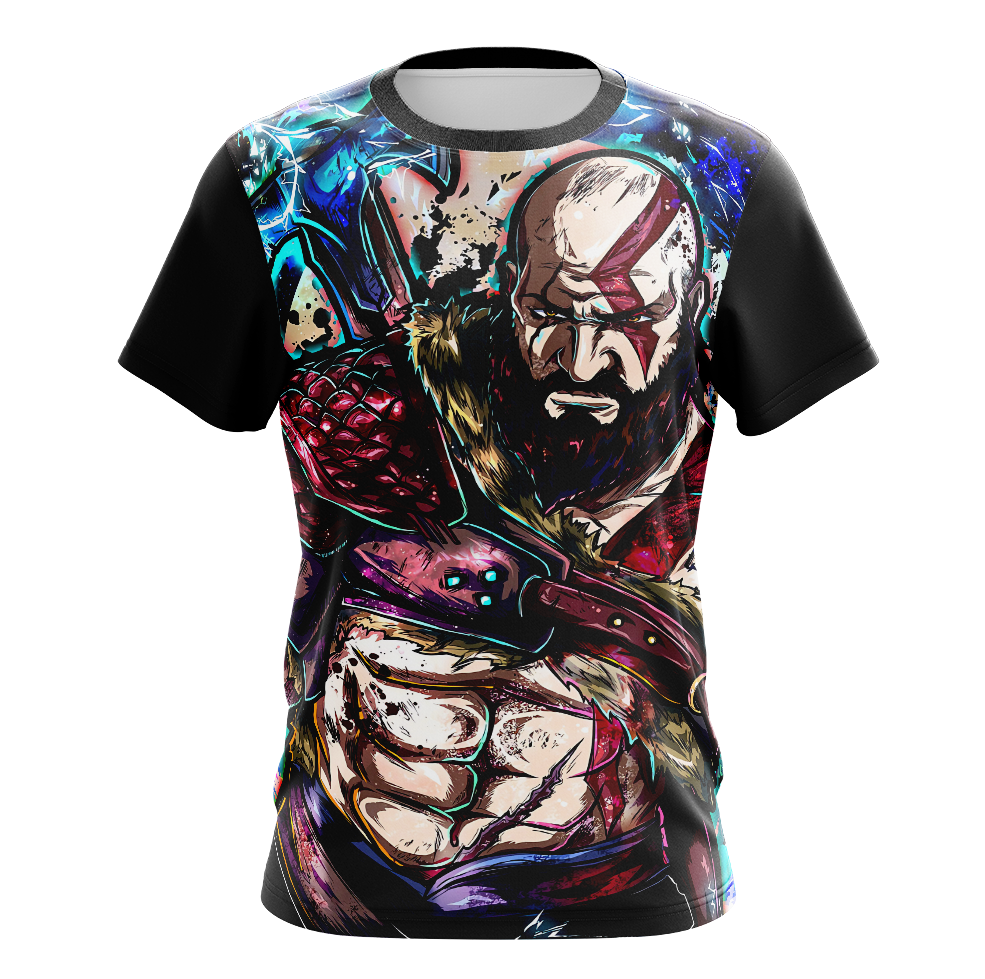 Kratos God of War Dry Fit T-Shirt - Long Sleeve 3D Print
