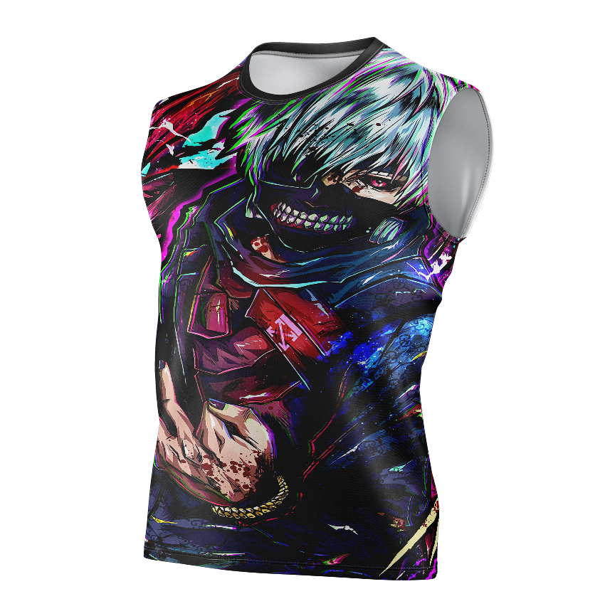 Kaneki Tokyo Ghoul Dry Fit T-Shirt - Long Sleeve 3D Print