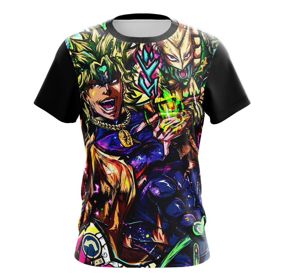 Dio Brando JoJo's Bizarre Adventure Dry Fit T-Shirt - Short Sleeve 3D Print