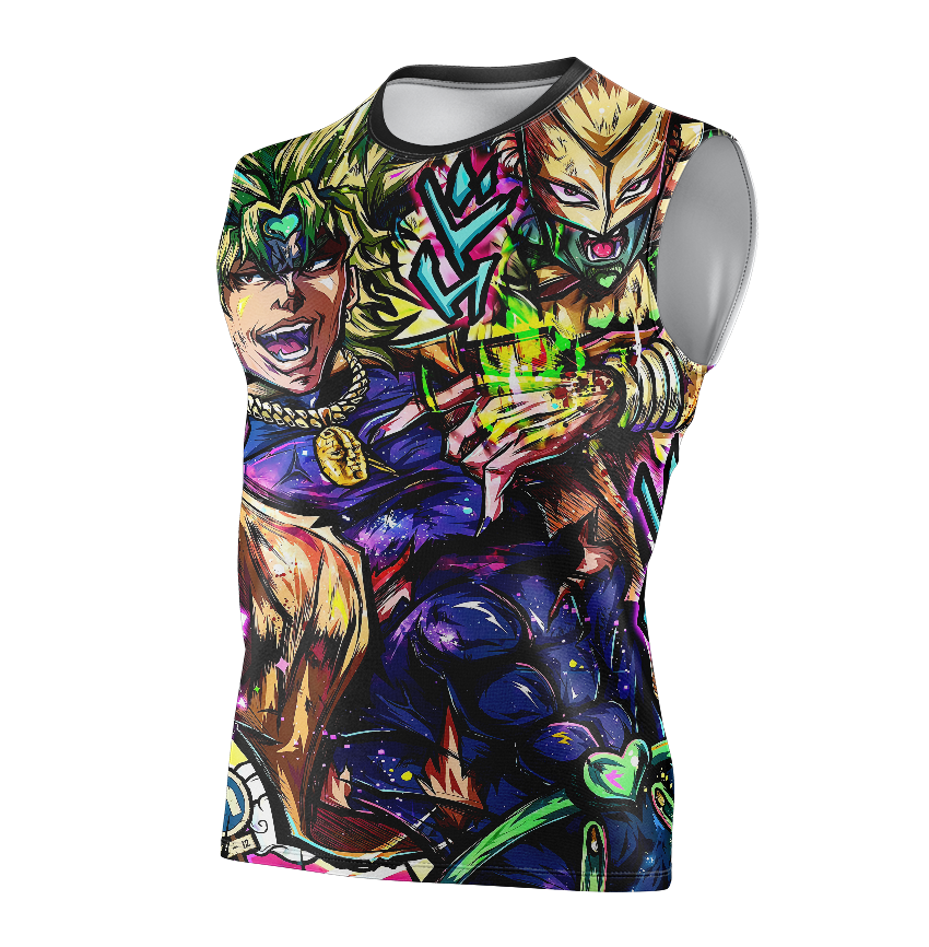 Dio Brando JoJo's Bizarre Adventure Dry Fit T-Shirt - Short Sleeve 3D Print