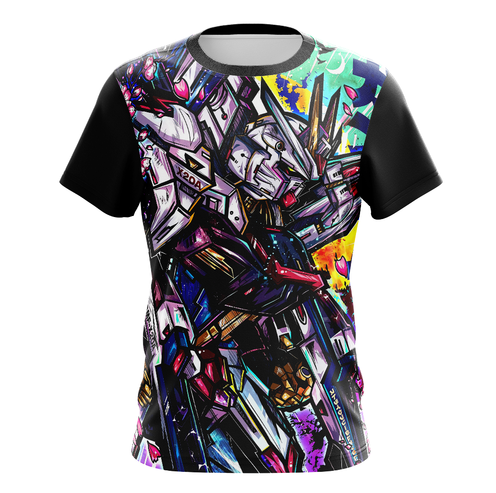 Gundam Mobile Suit Gundam Short Sleeve Shirt - Anime Cosplay Dry Fit Shirt
