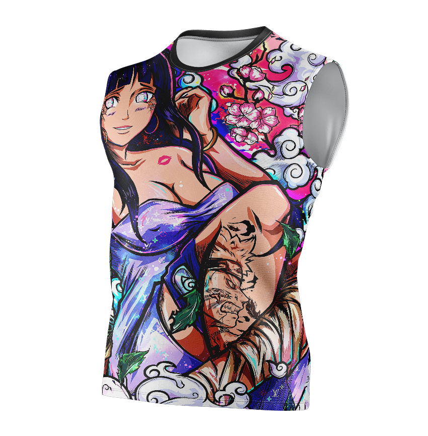Hinata Hyuga Naruto Shippuden Dry Fit T-Shirt - Short Sleeve 3D Print