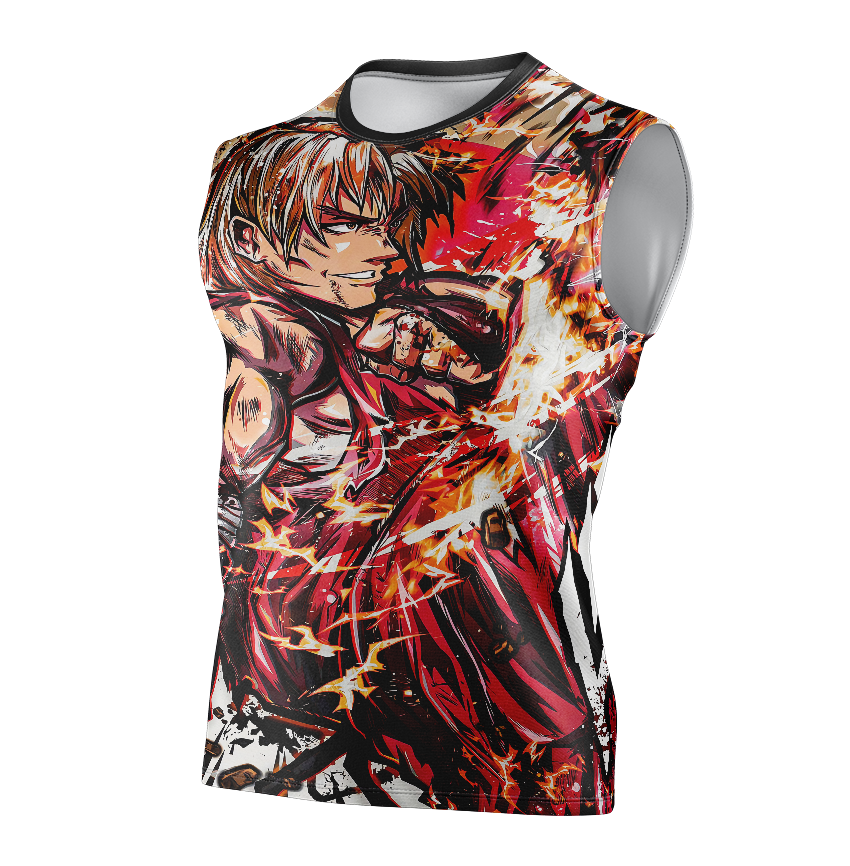 Ken Masters Street Fighter Tank Top - Cosplay Dry Fit Shirt