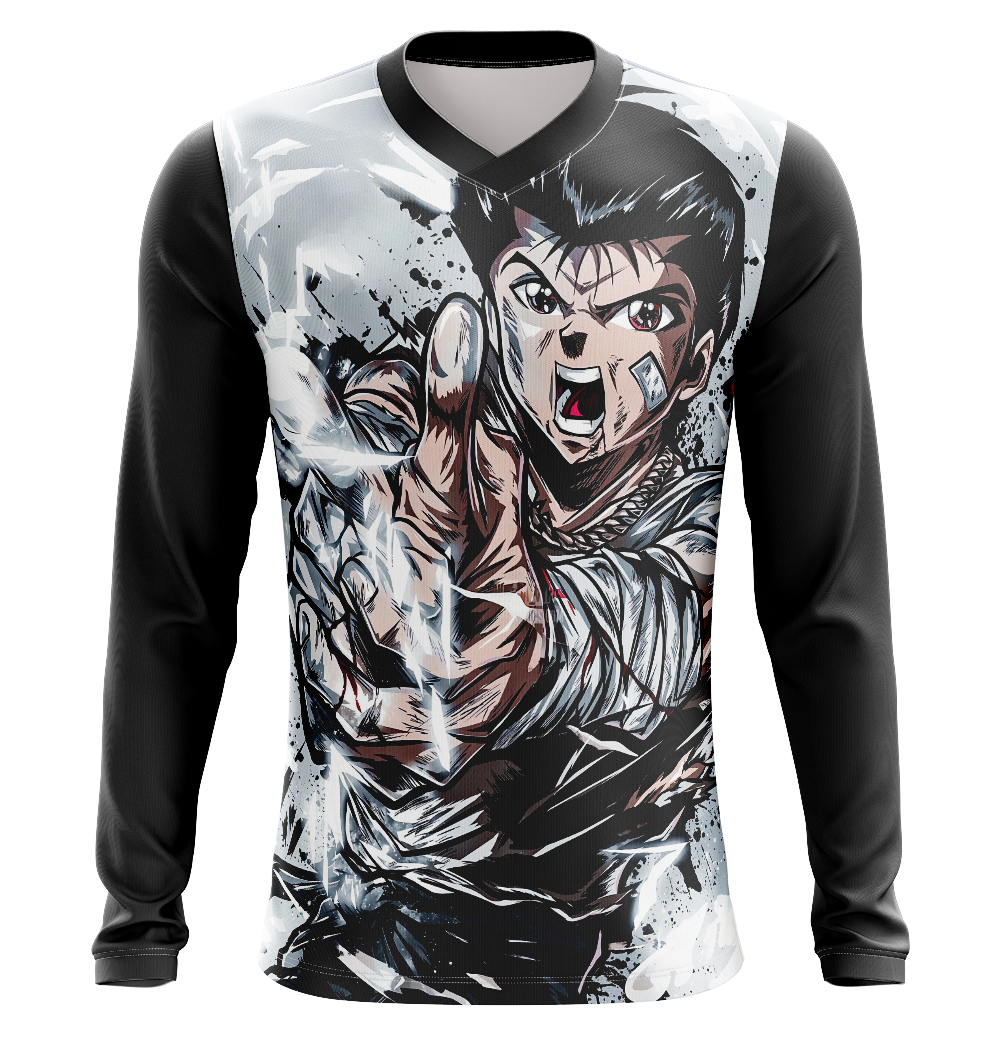 Yusuke Urameshi Yu Yu Hakusho Short Sleeve Shirt - Anime Cosplay Dry Fit Shirt
