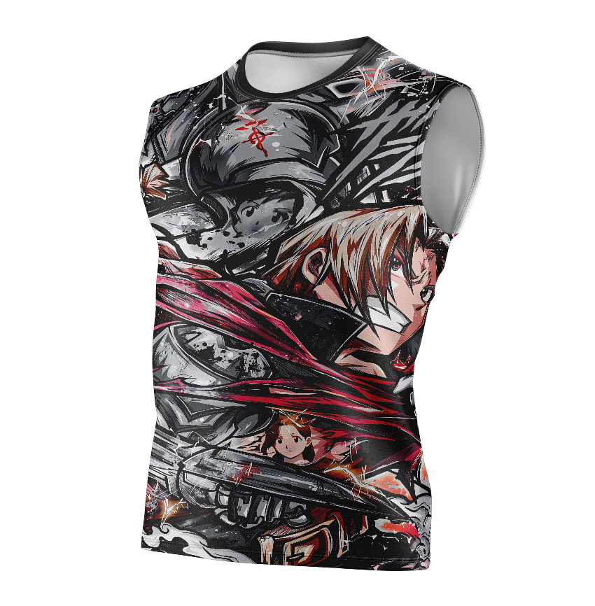 Edward Elric Fullmetal Alchemist Tank Top - Anime Cosplay Dry Fit Shirt
