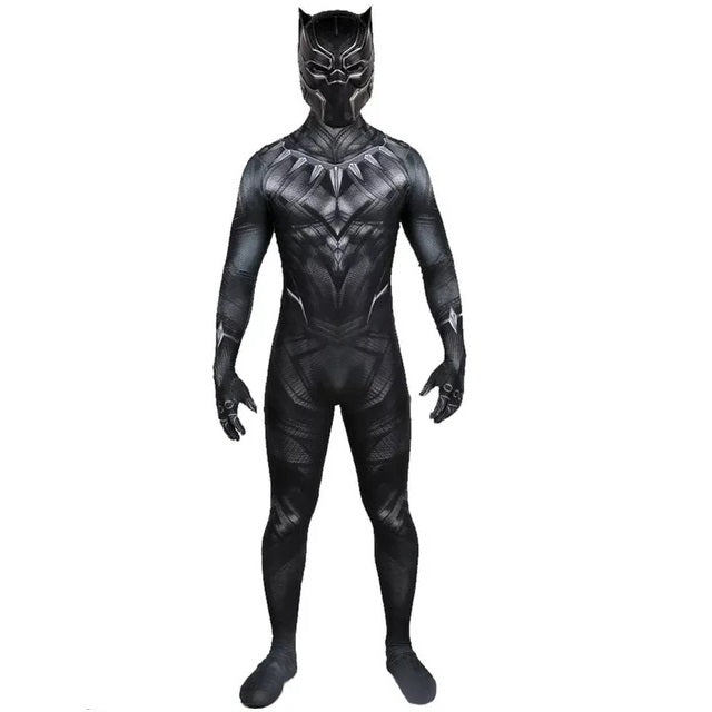Black Panther Costume with Mask - Adult & Kids Movie Cosplay Suit