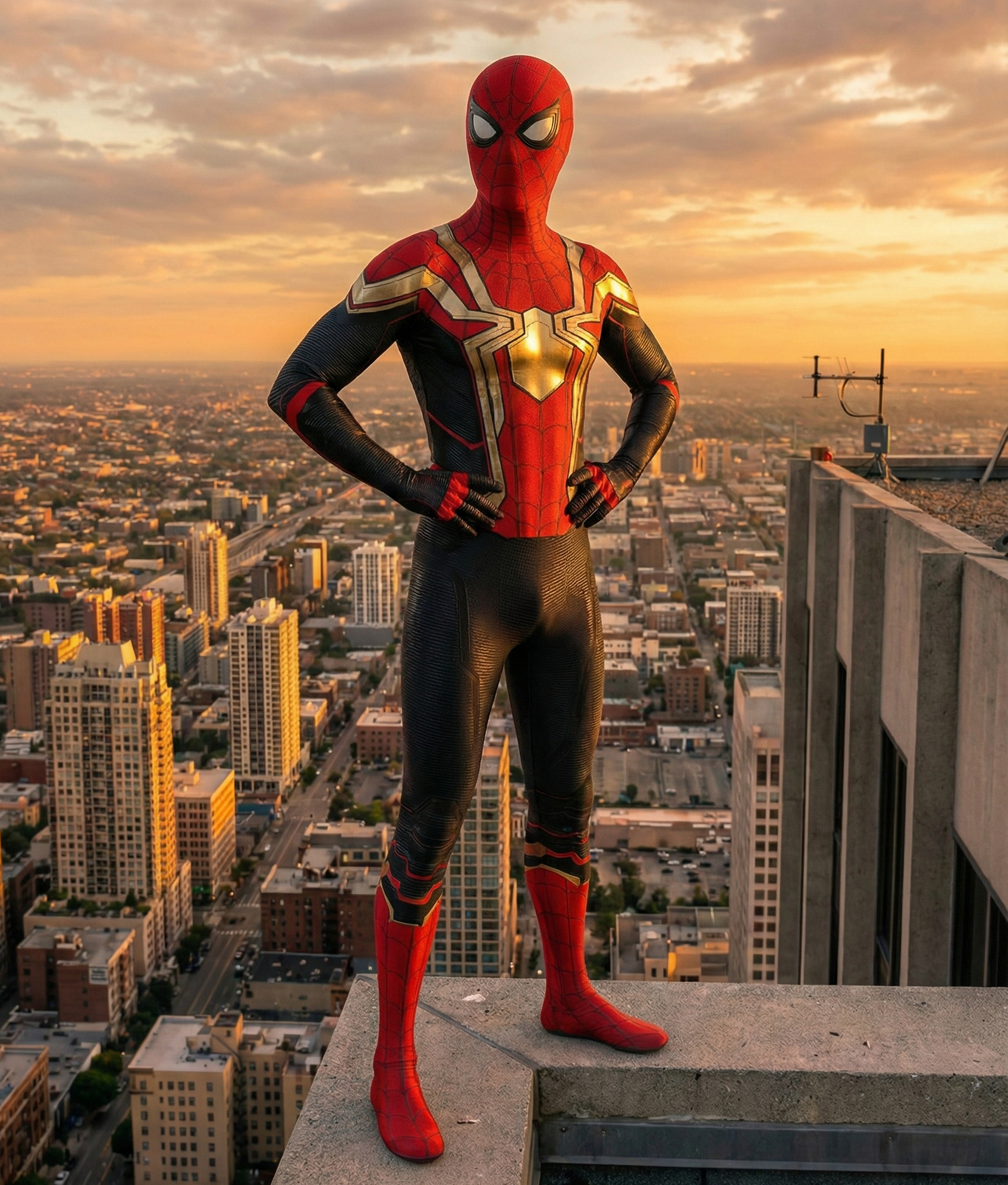 Fantasia Homem-Aranha Ferro Sem Volta Para Casa Filme Cosplay Traje Luxo