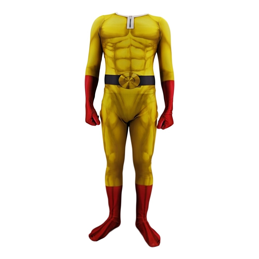Saitama One Punch Man Costume with Cape - Adult Cosplay Suit