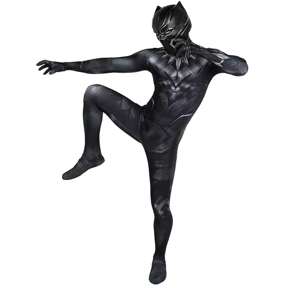 Black Panther Costume with Mask - Adult & Kids Movie Cosplay Suit