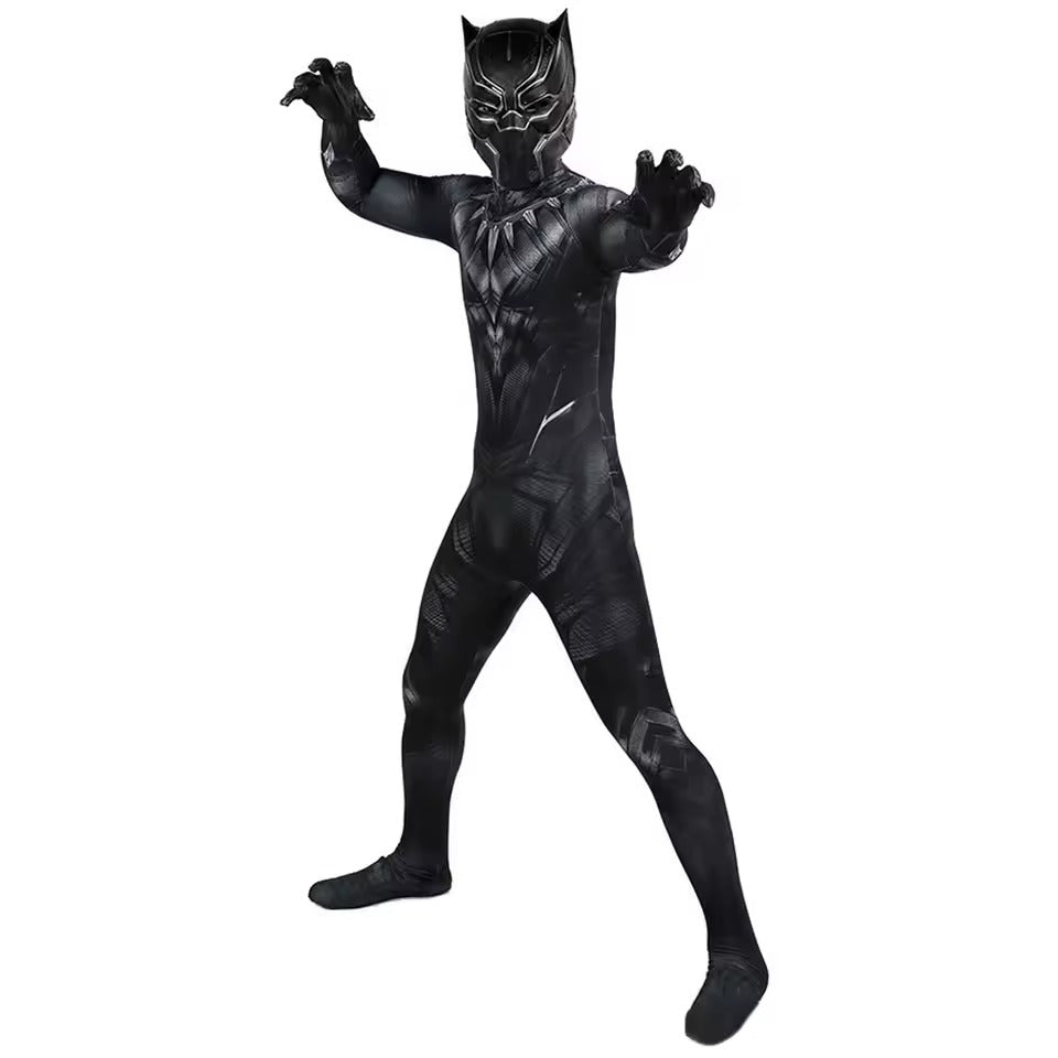 Black Panther Costume with Mask - Adult & Kids Movie Cosplay Suit