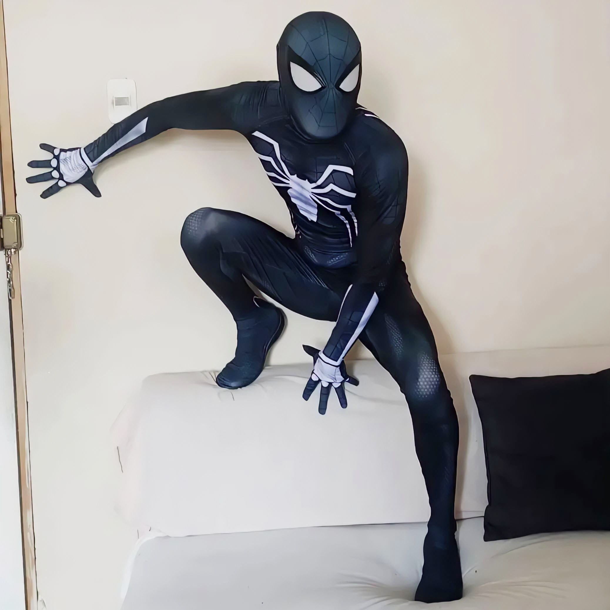 Spider-Man Black Suit PS4 Game Costume - Adult Premium Cosplay Suit