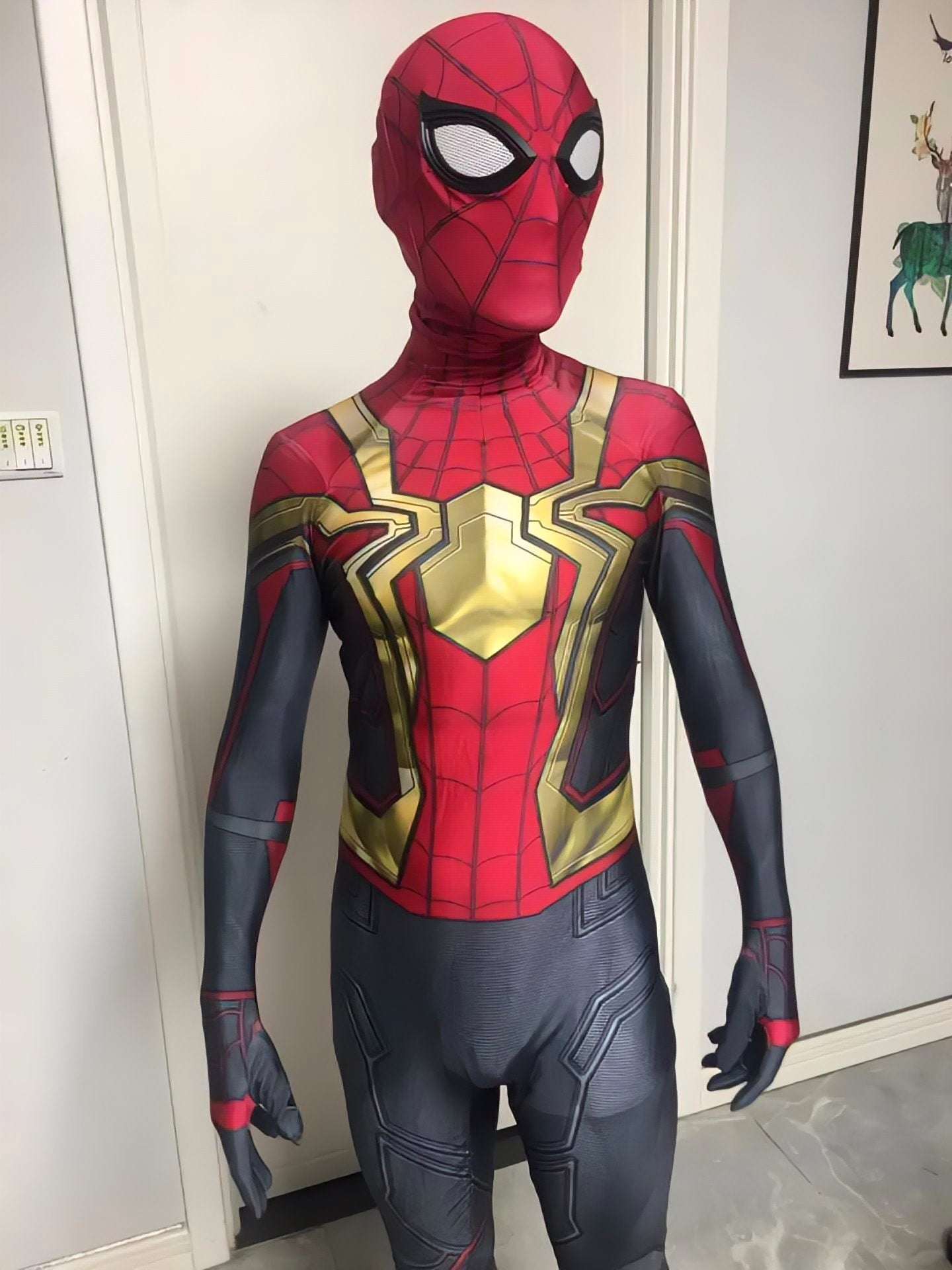 Fantasia Homem-Aranha Ferro Sem Volta Para Casa Filme Cosplay Traje Luxo
