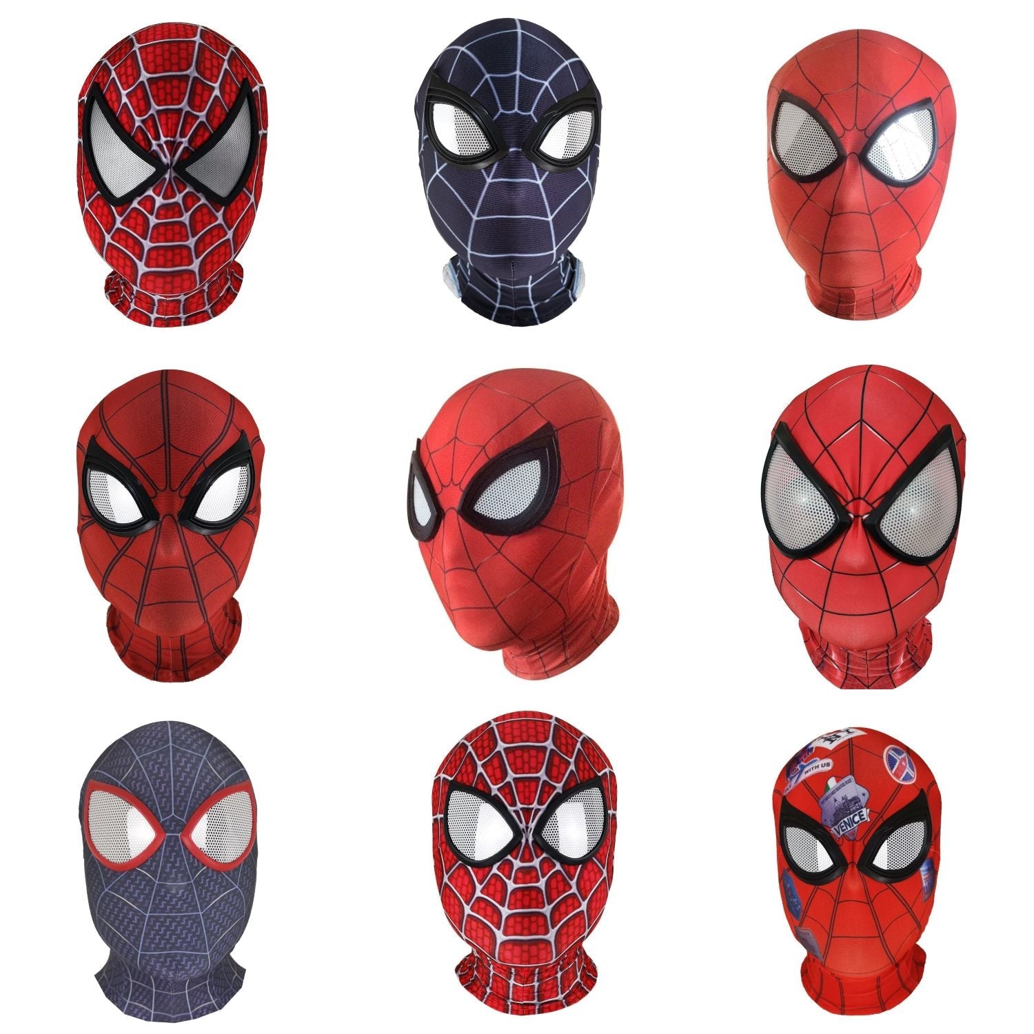 Spider-Man Mask - Spider-Verse Cosplay Mask (Peter Parker, Miles Morales & Gwen)