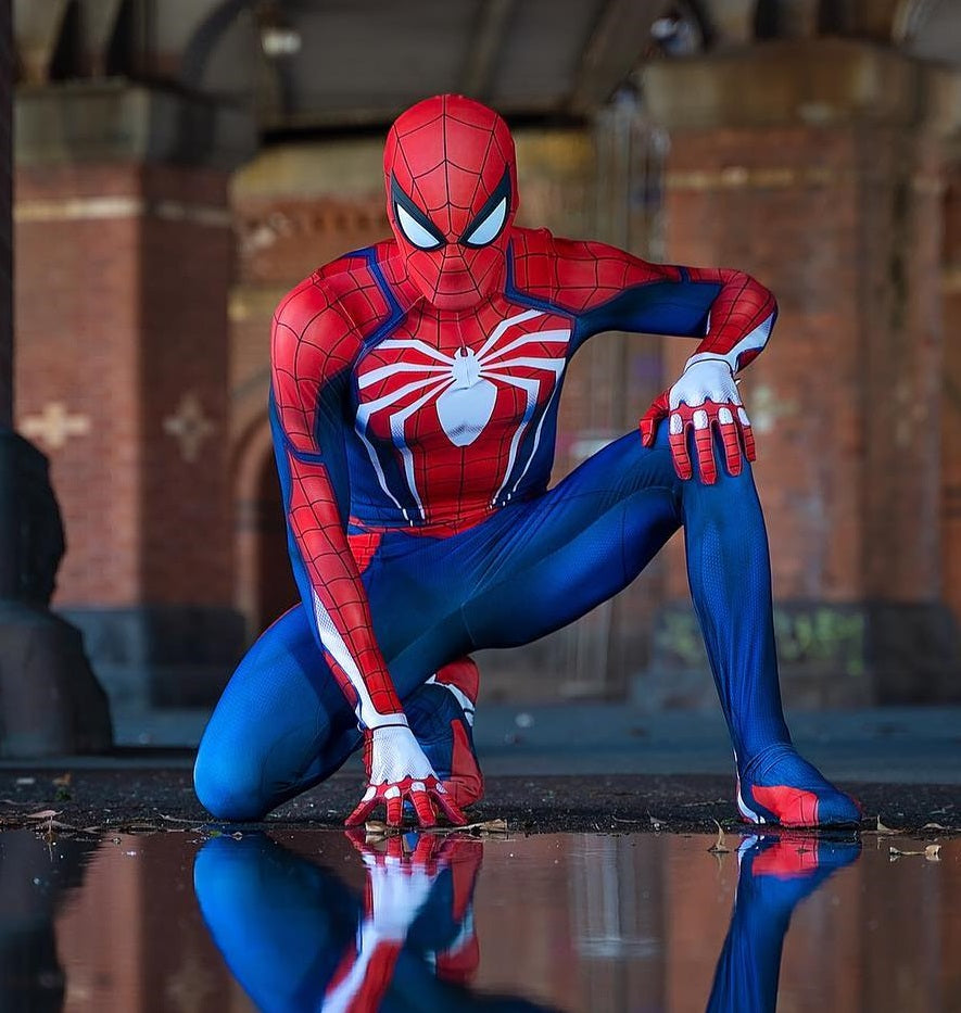 Spider-Man Advanced Suit Costume - PS4/PS5 Game Adult Cosplay Suit