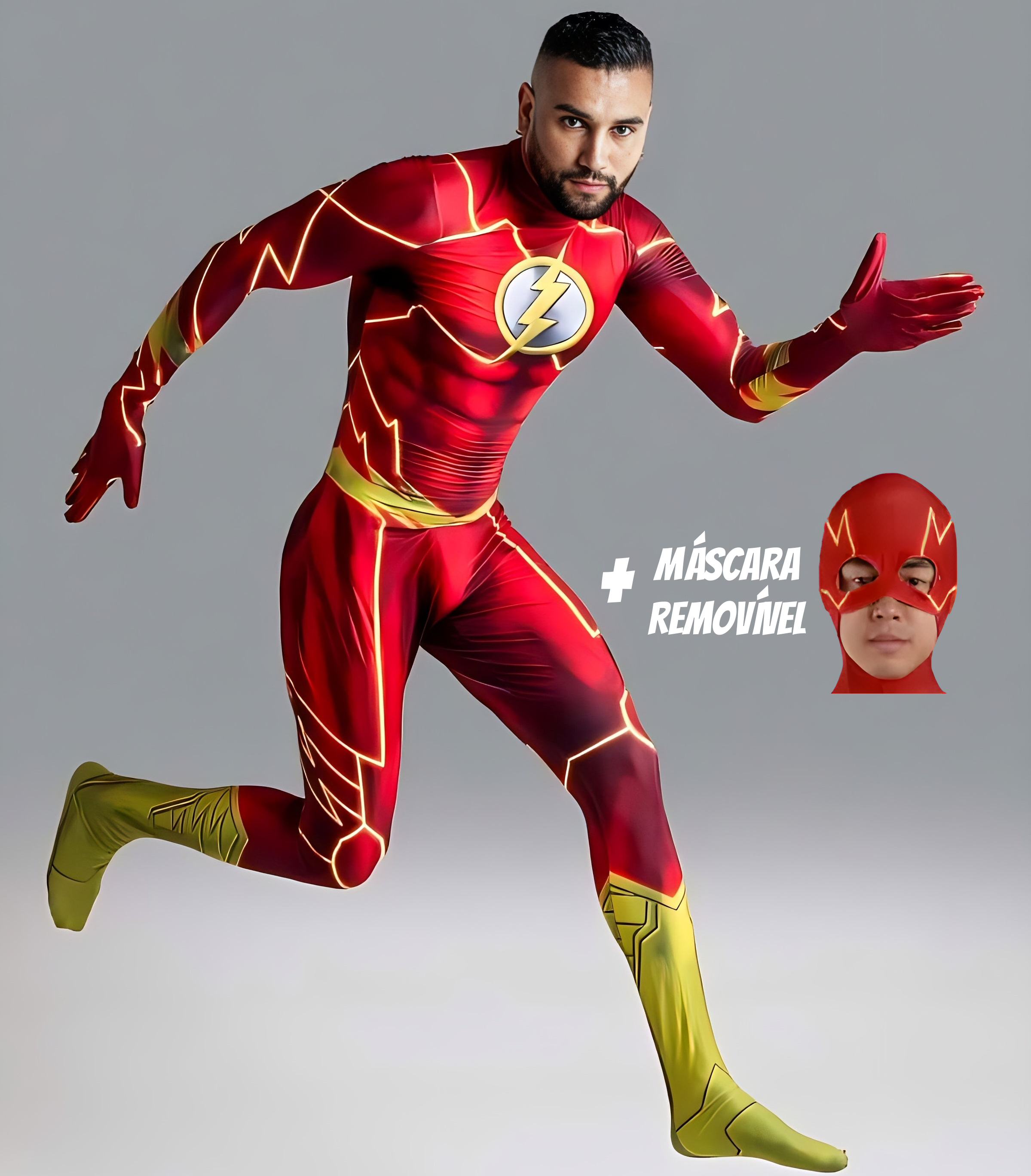 The Flash Costume with Mask - Justice League Adult & Kids Cosplay Suit