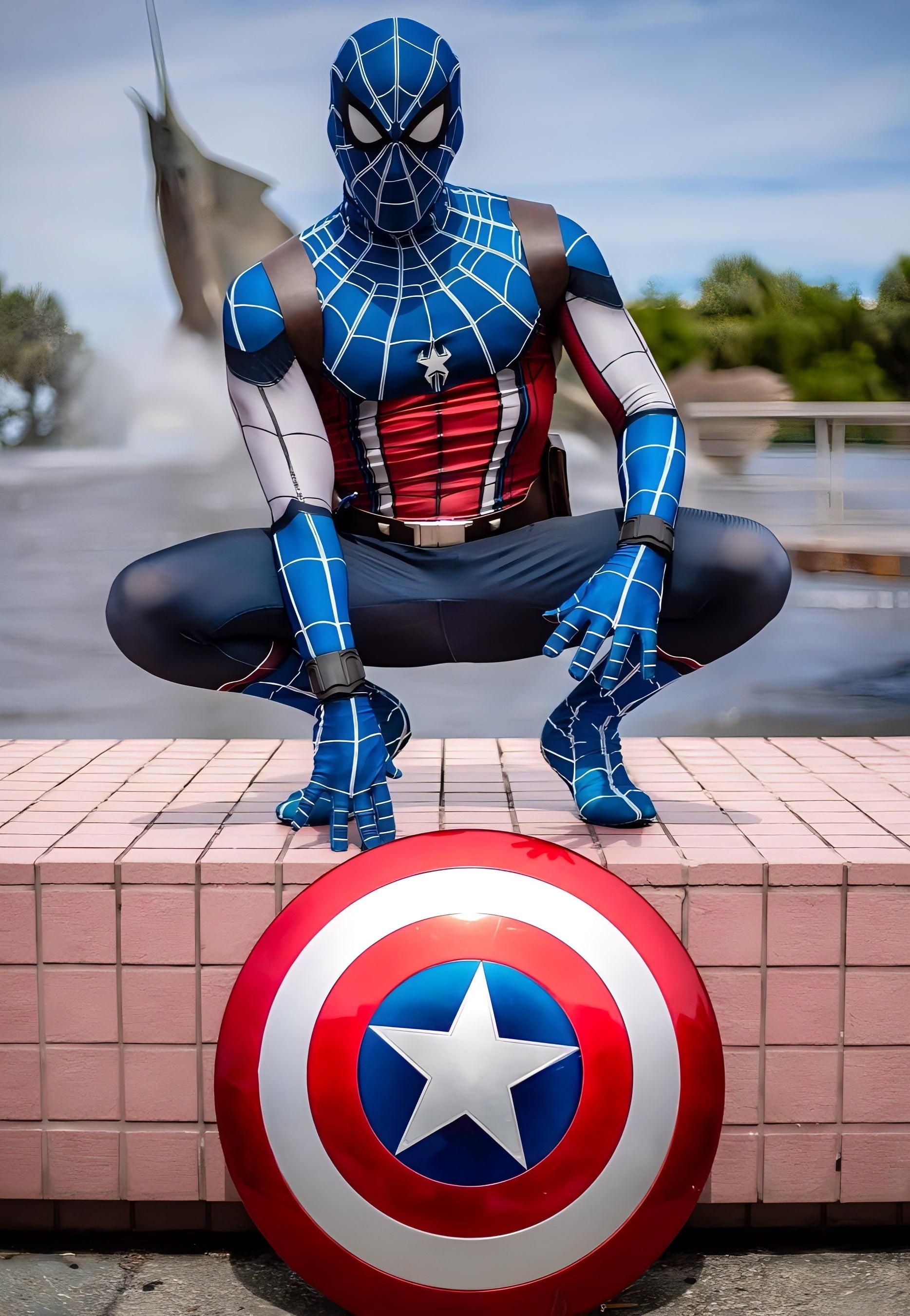Captain America Spider-Man Avengers Costume - Adult Premium Cosplay Suit
