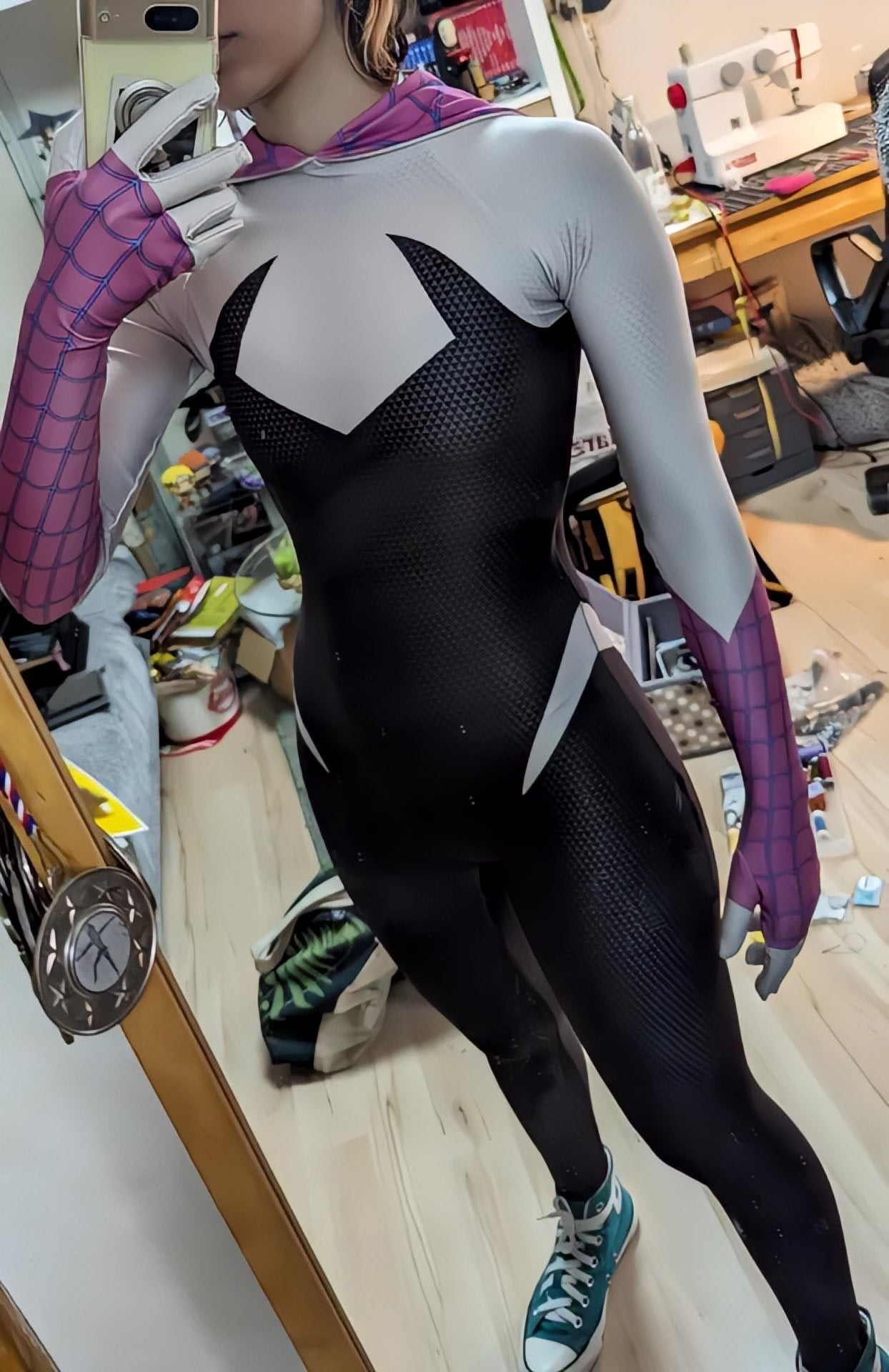 Spider-Gwen Spider-Verse Costume - Women's Premium Cosplay Suit