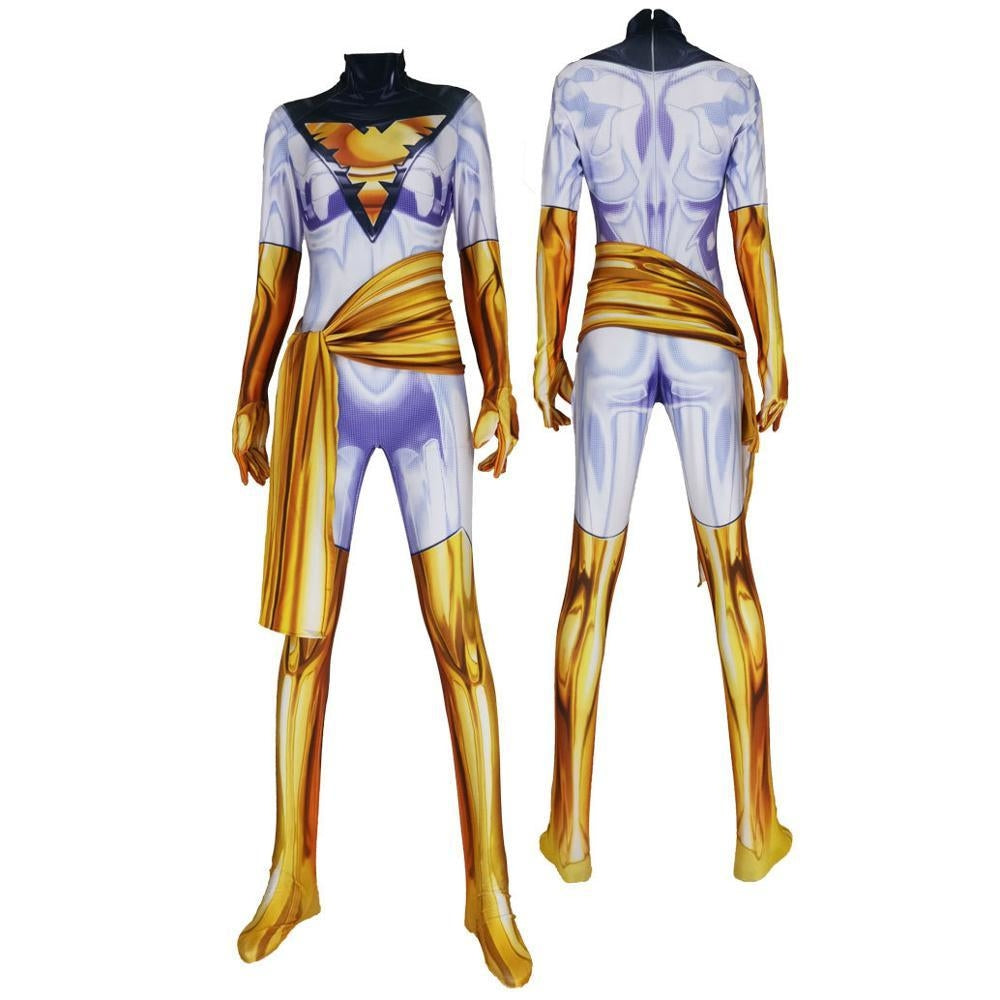 Fantasia Feminina Fênix Negra Hq Adulto Cosplay Traje Luxo