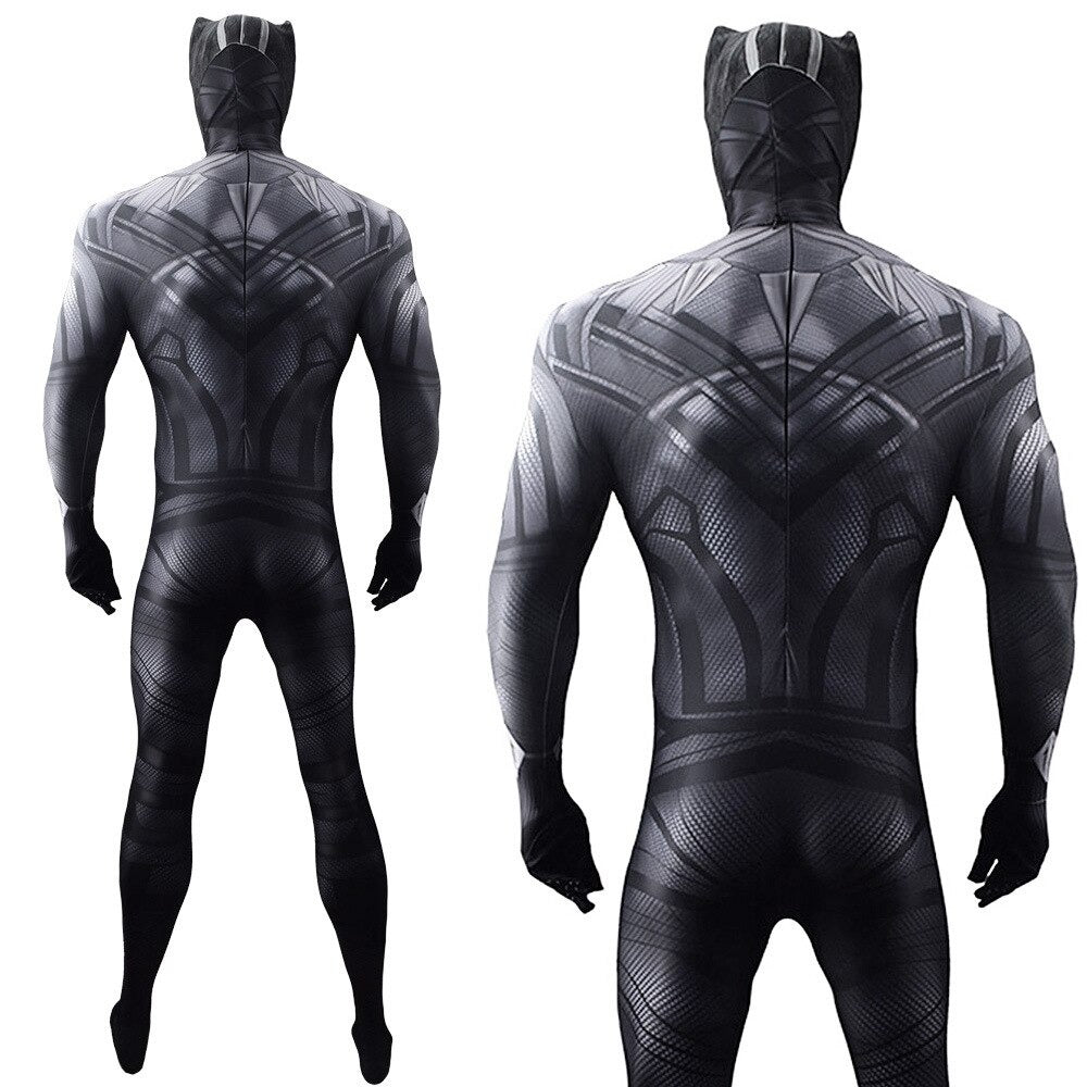 Black Panther Full Costume + Mask - Adult & Kids Premium Cosplay Suit