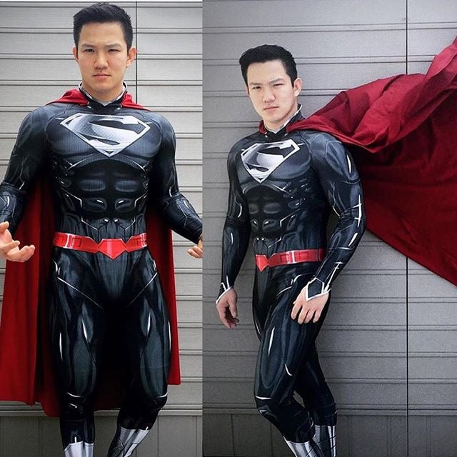 Superman Black Suit Justice League Costume - Adult Cosplay Suit