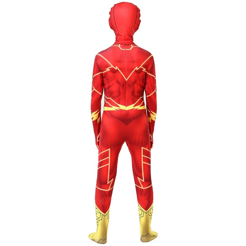 The Flash Costume with Mask - Justice League Kids Cosplay Suit
