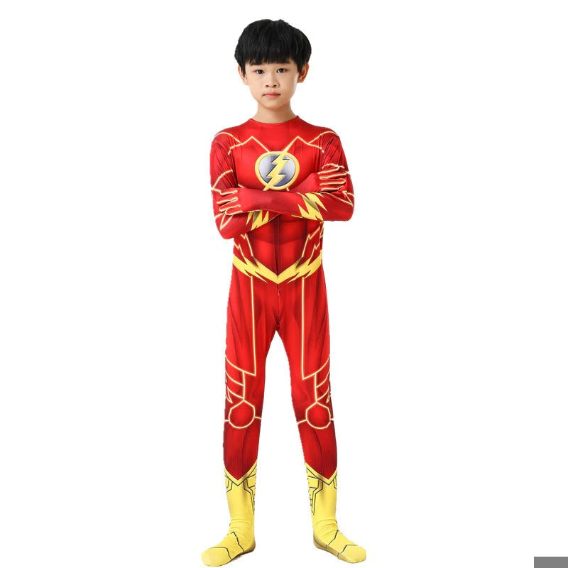 The Flash Costume with Mask - Justice League Kids Cosplay Suit