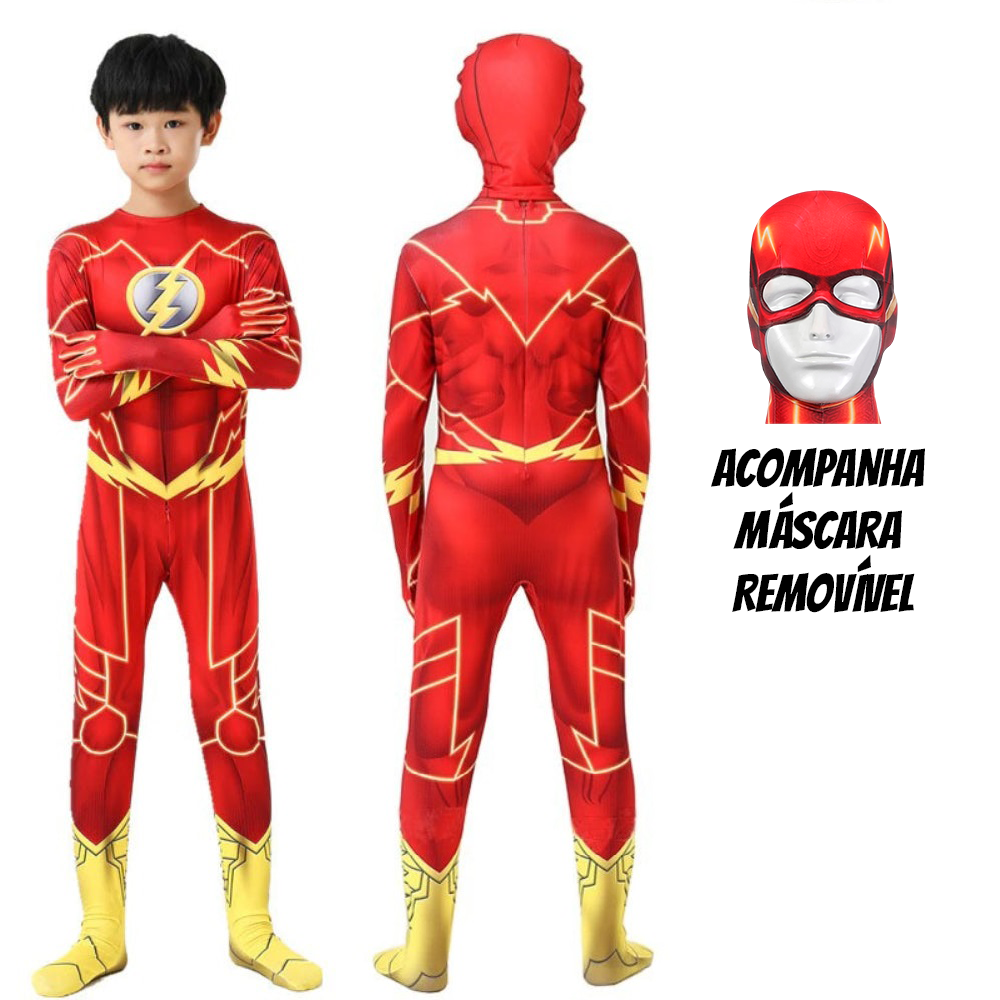 The Flash Costume with Mask - Justice League Adult & Kids Cosplay Suit