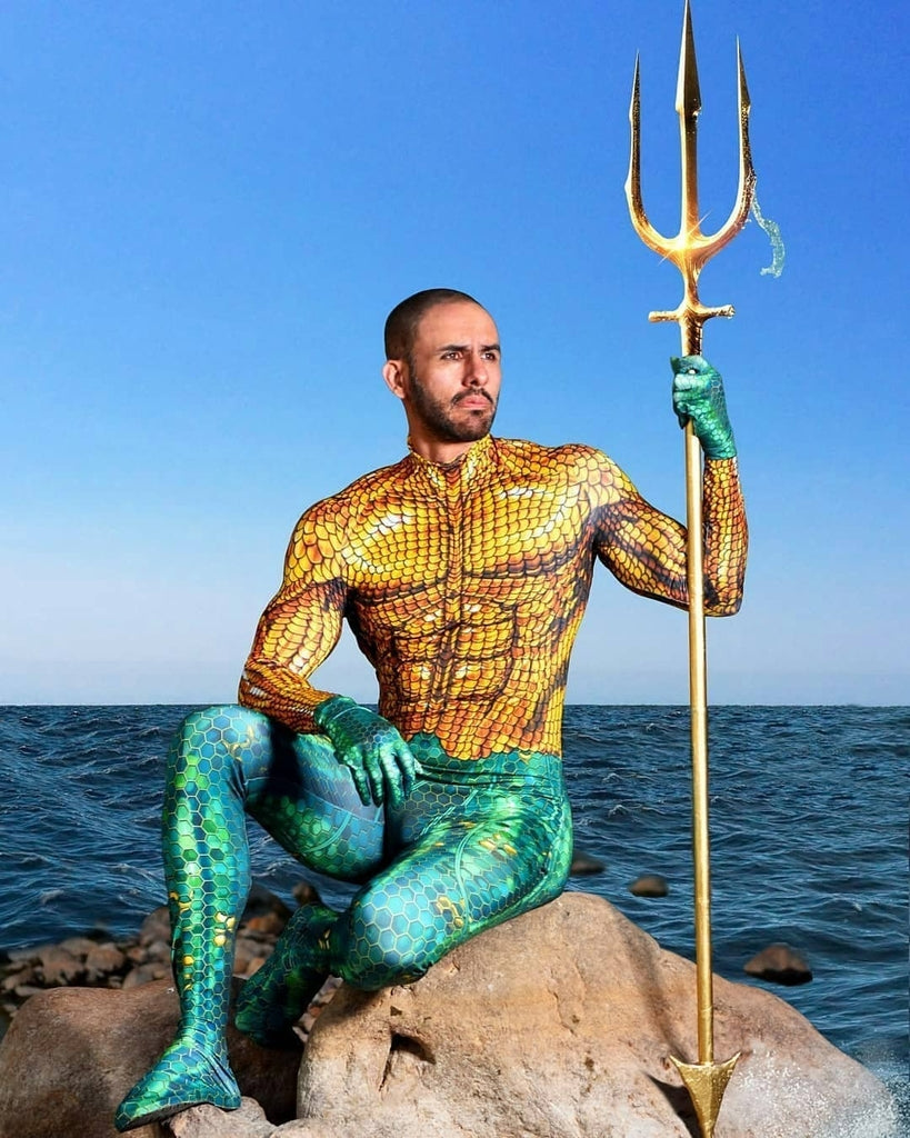 Fantasia Aquaman Cosplay Heróis Filme liga da Justiça Jason Momoa