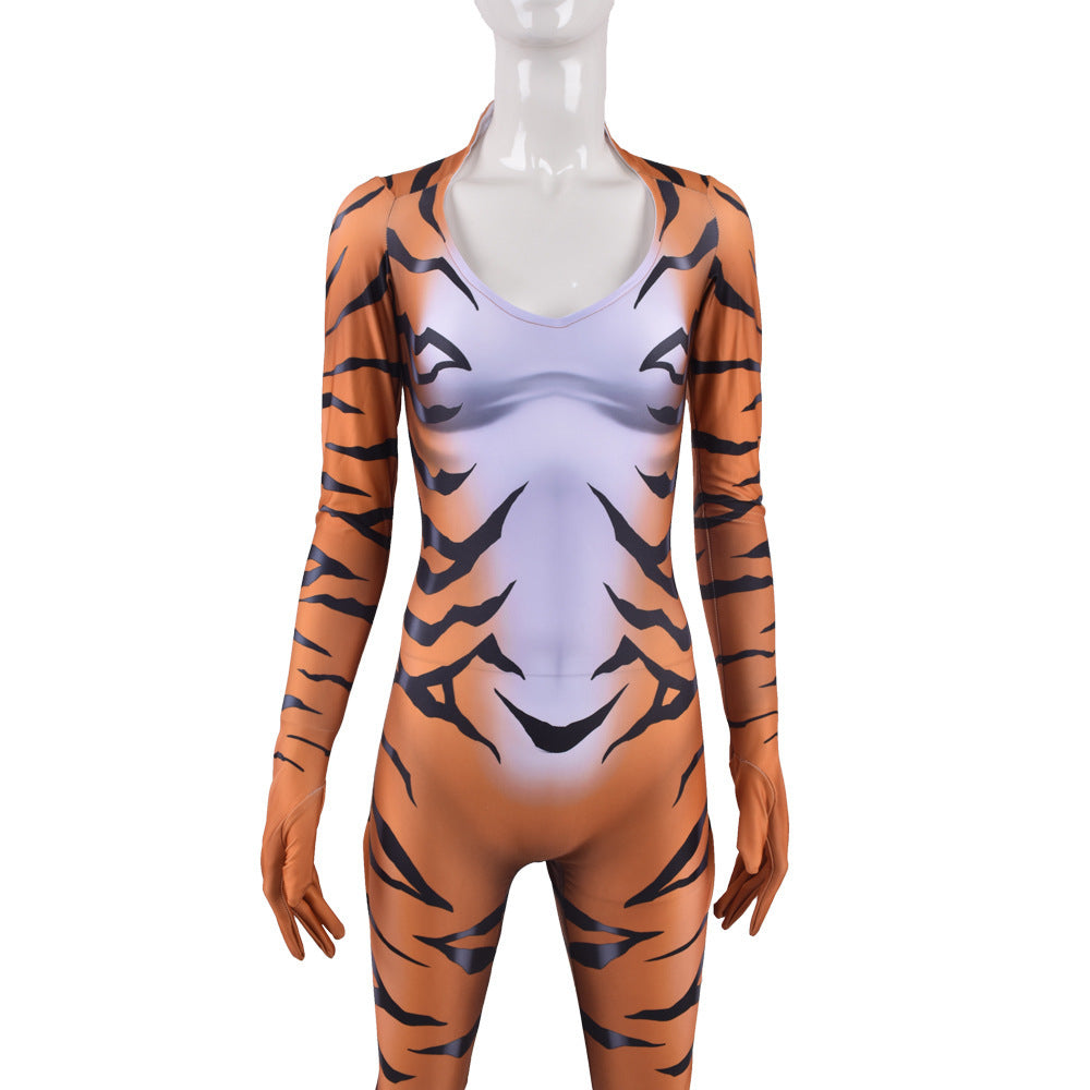 Fantasia Feminina Tigresa Adulto Cosplay Traje Luxo