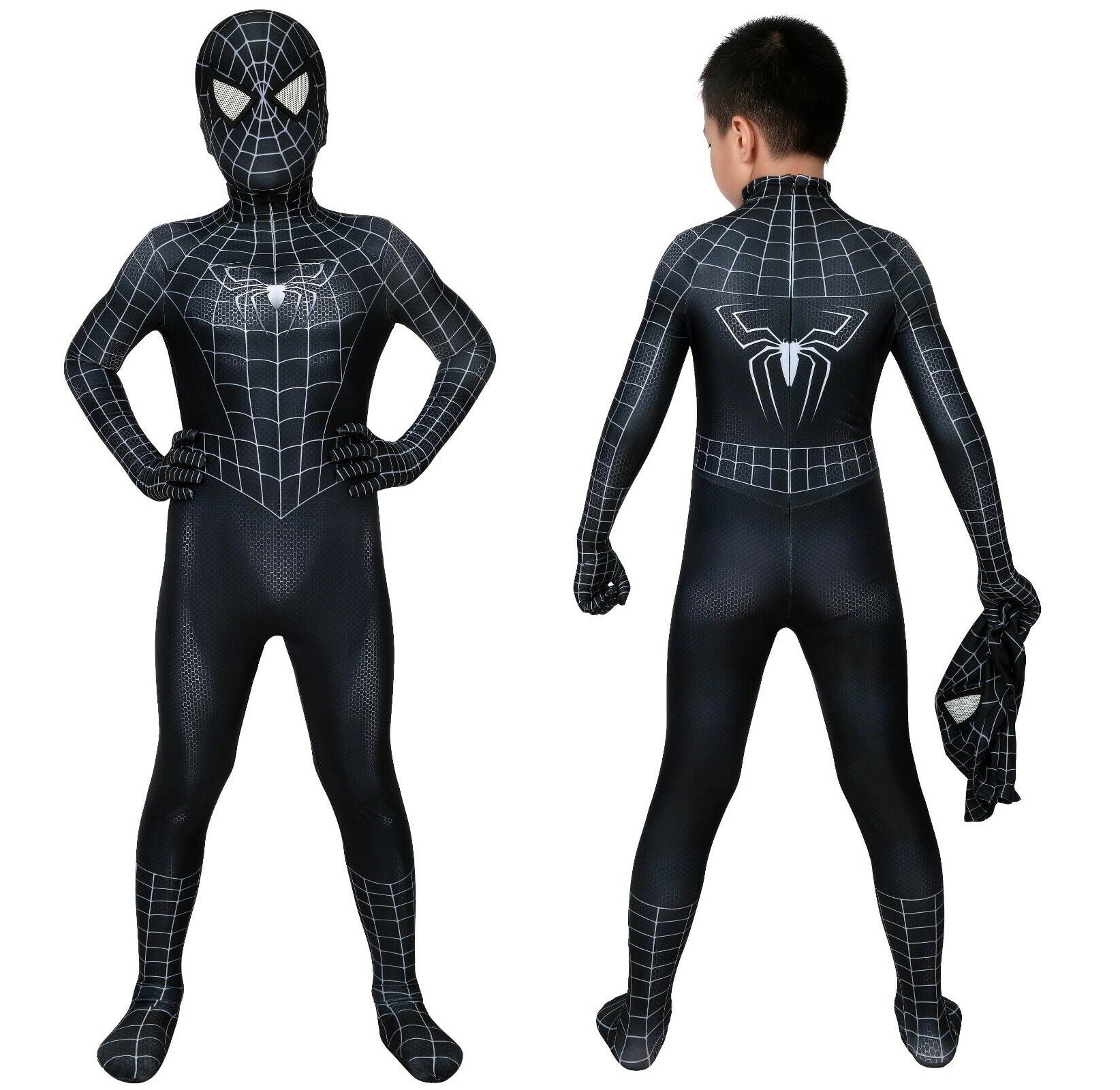 Spider-Man Venom Black Suit Costume - Kids Cosplay Suit