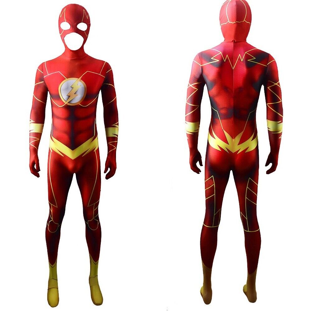 The Flash Costume with Mask - Justice League Adult & Kids Cosplay Suit