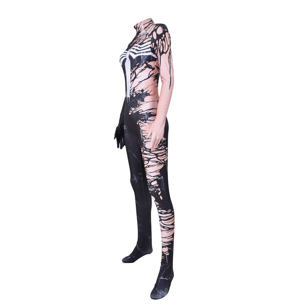 Fantasia Feminina Venom Simbionte Adulto Cosplay Traje Luxo