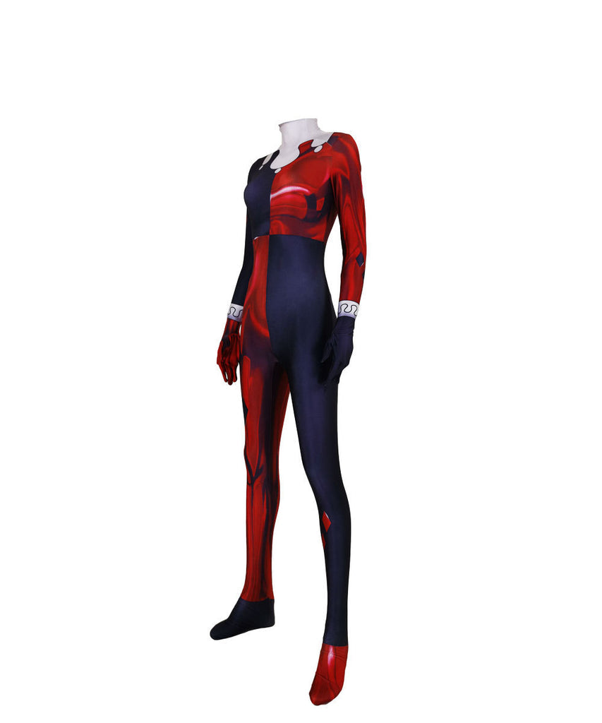 Fantasia Feminina Arlequina Hq Adulto Cosplay Traje Luxo