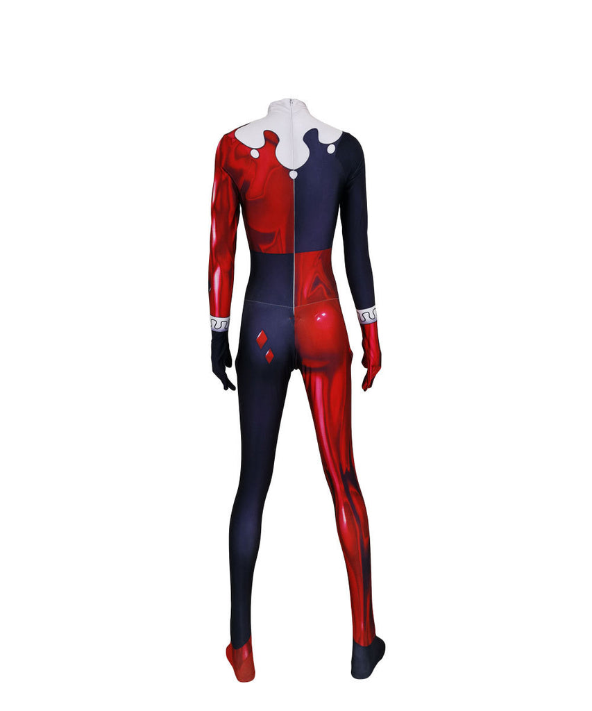 Fantasia Feminina Arlequina Hq Adulto Cosplay Traje Luxo