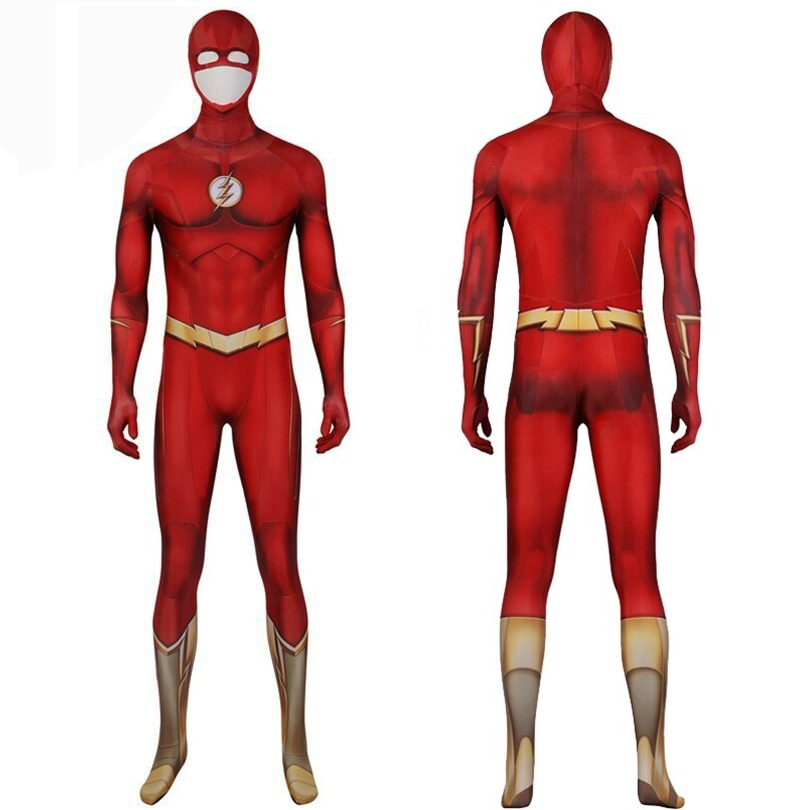 The Flash (Barry Allen) Costume with Mask - Adult Premium Cosplay Suit