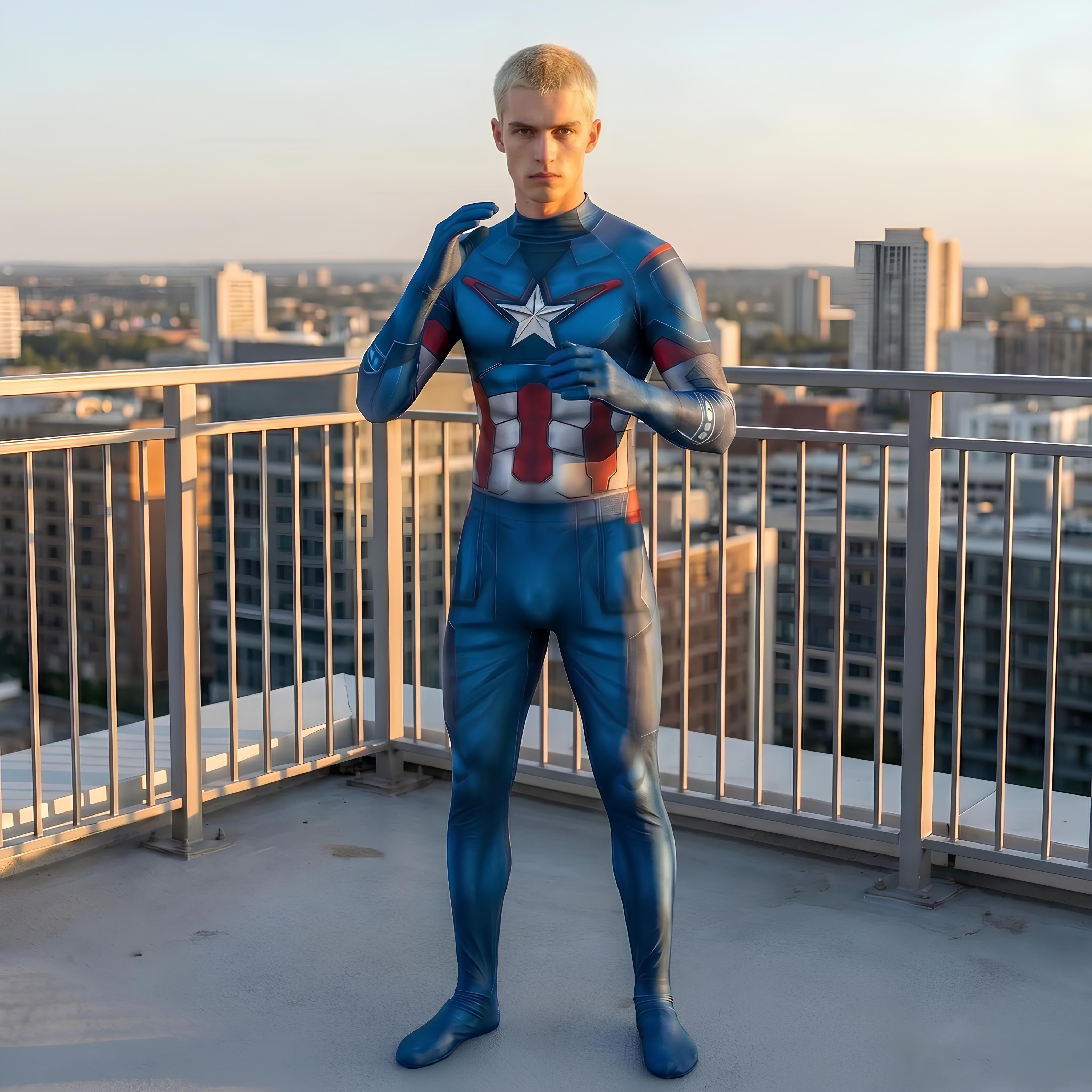 Captain America Avengers Costume - Adult Premium Cosplay Suit