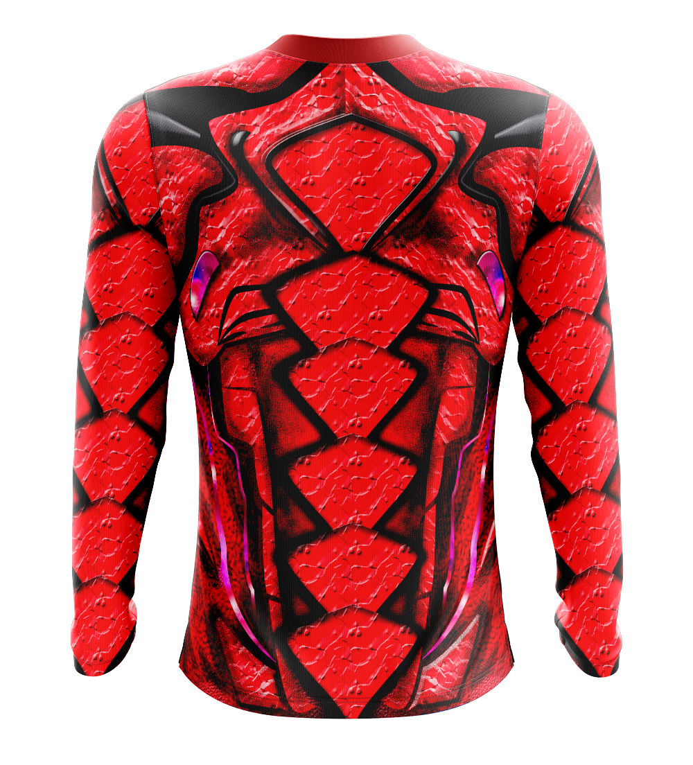 Power Rangers Movie Red Ranger Dry Fit T-Shirt - Short Sleeve Cosplay Tee
