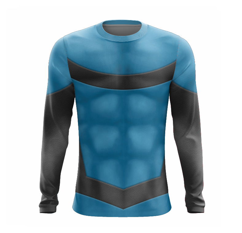 Mark Grayson Blue Suit Invincible Long Sleeve Shirt - Cosplay Tee