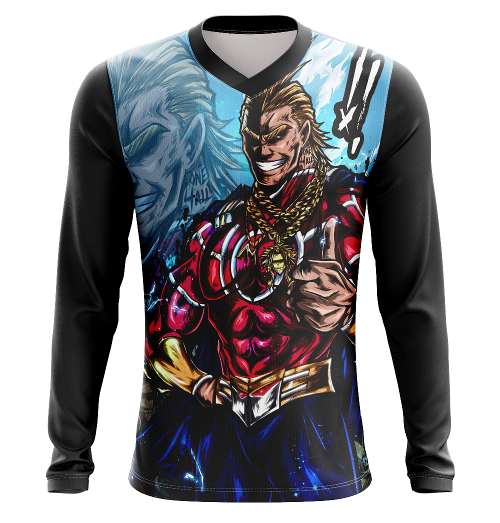All Might My Hero Academia Dry-Fit Graphic T-Shirt - Long Sleeve