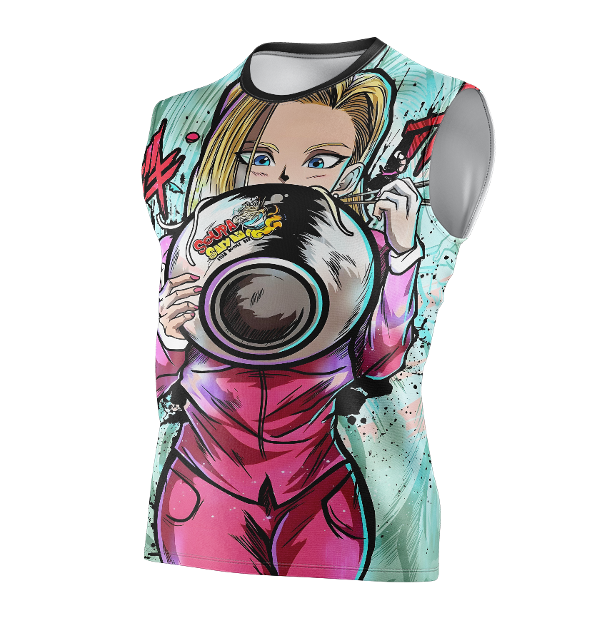 Android 18 Dragon Ball Z Dry-Fit Graphic T-Shirt - Tank Top
