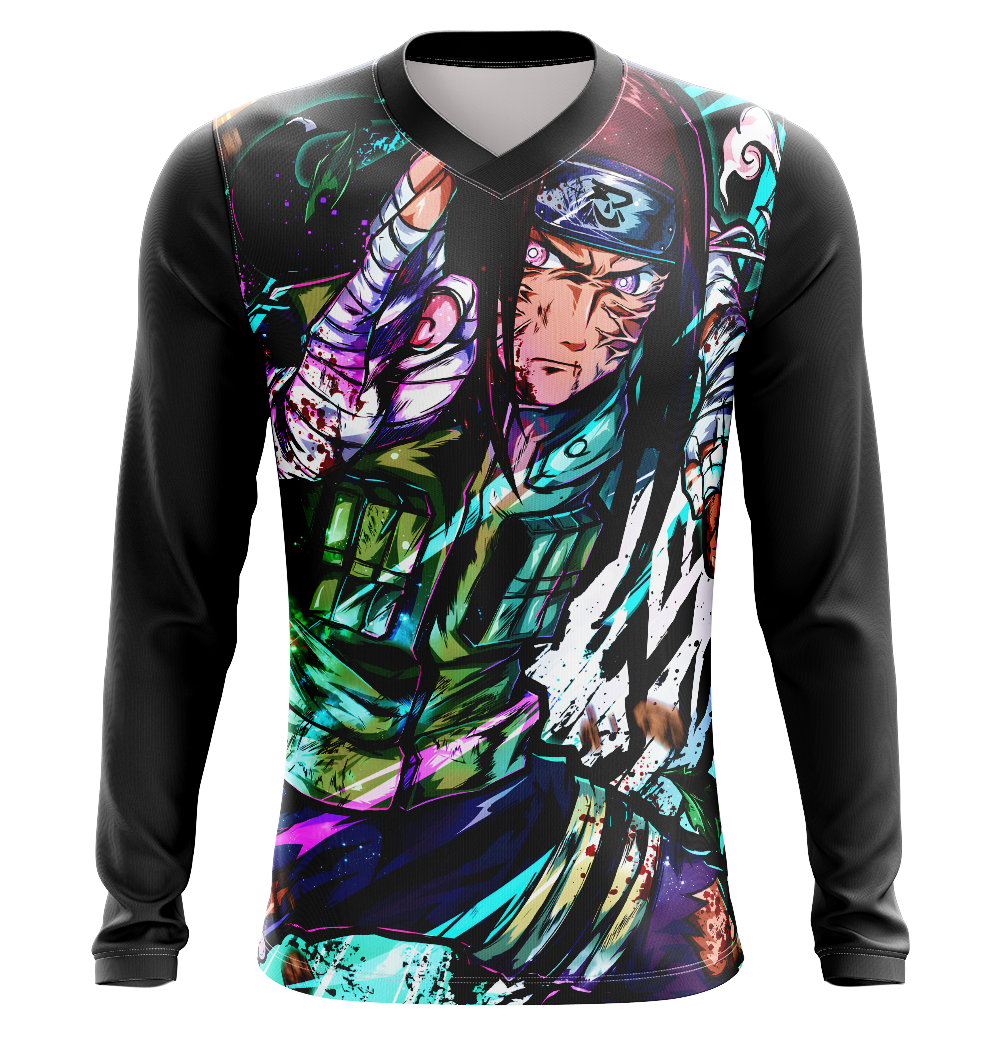 Neji Hyuga Naruto Shippuden Anime T-Shirt - Long Sleeve