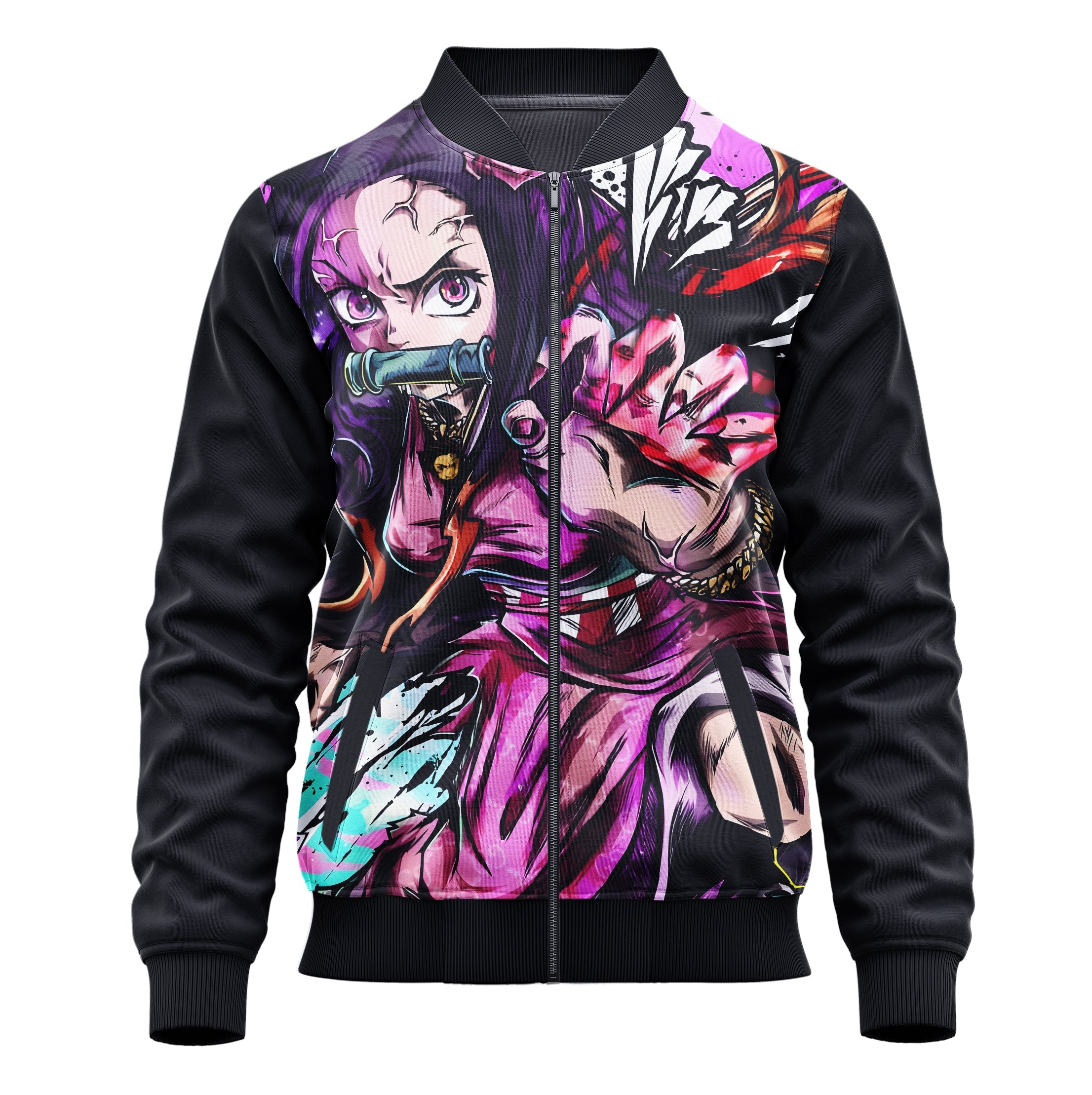 Nezuko Kamado Demon Slayer Jacket - Adult & Kids Cosplay Hoodie