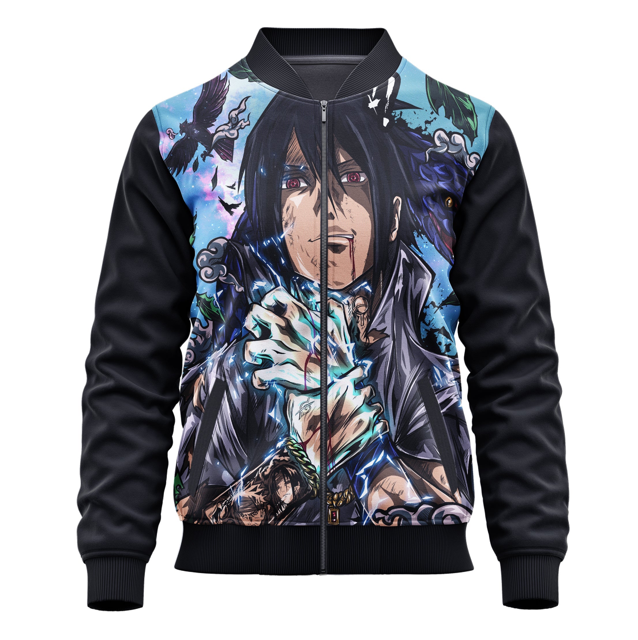 Sasuke Uchiha Naruto Shippuden Jacket - Adult & Kids Cosplay Hoodie