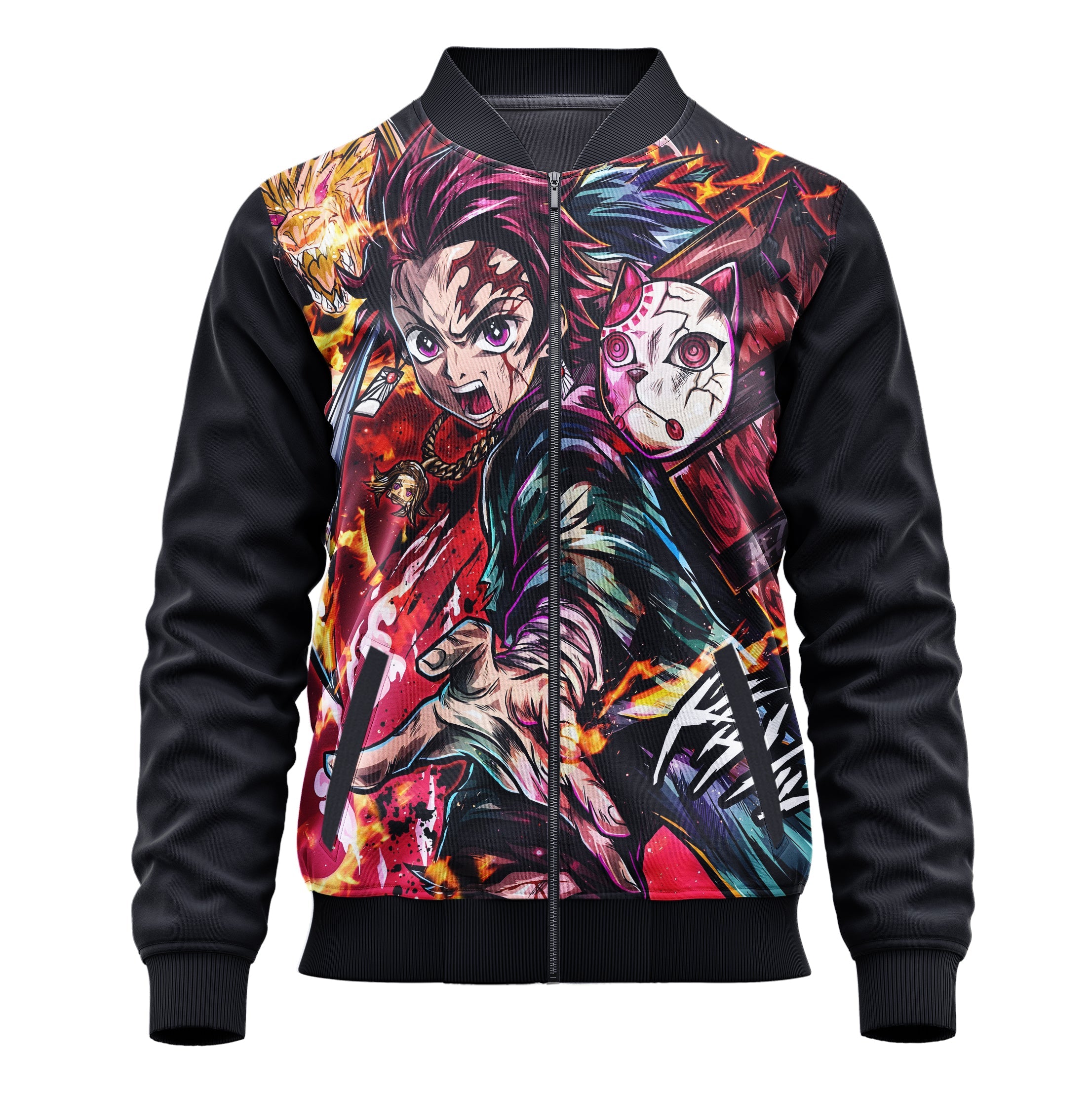 Tanjiro Kamado Demon Slayer Jacket - Adult & Kids Cosplay Hoodie